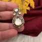 92.5 Silver Moissanite Pendent Set - 