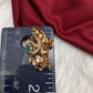 92.5 Silver Green Moissanite Statement Pendent Set - 