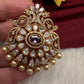 92.5 Silver Purple Moissanite Statement Pendent Set - 