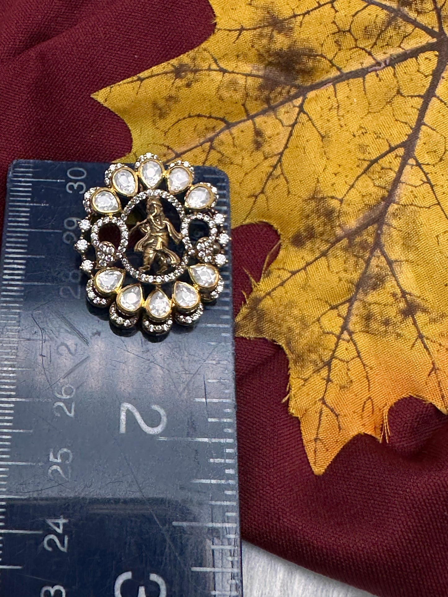 92.5 Silver Nakshi Krishna Pendent - 