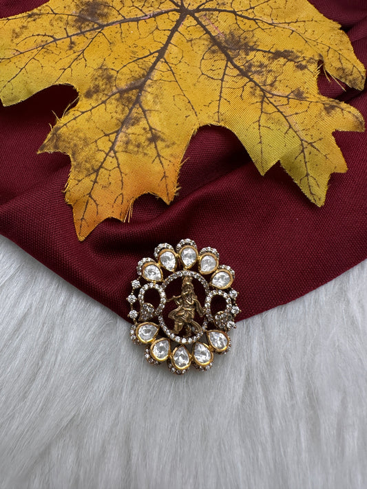 92.5 Silver Nakshi Krishna Pendent - 