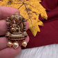 92.5 Silver Nakshi Matte Goddess Pendent - 