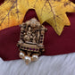 92.5 Silver Nakshi Matte Goddess Pendent - 