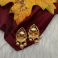 92.5 Silver Nakshi Matte Ganesha Earrings - 