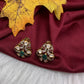 92.5 Silver Moissanite Green Small Stud Earrings - 