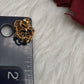 92.5 Silver Moissanite Red Small Stud Earrings - 