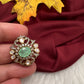 92.5 Silver Mint Green Dainty Pendent - 