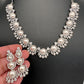Elegant Shell Pearl Color Necklace - Silver