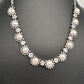 Elegant Shell Pearl Color Necklace - Silver