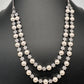 Double Layer Silver Pearl Necklace
