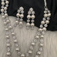 Double Layer Silver Pearl Necklace