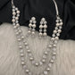 Double Layer Silver Pearl Necklace