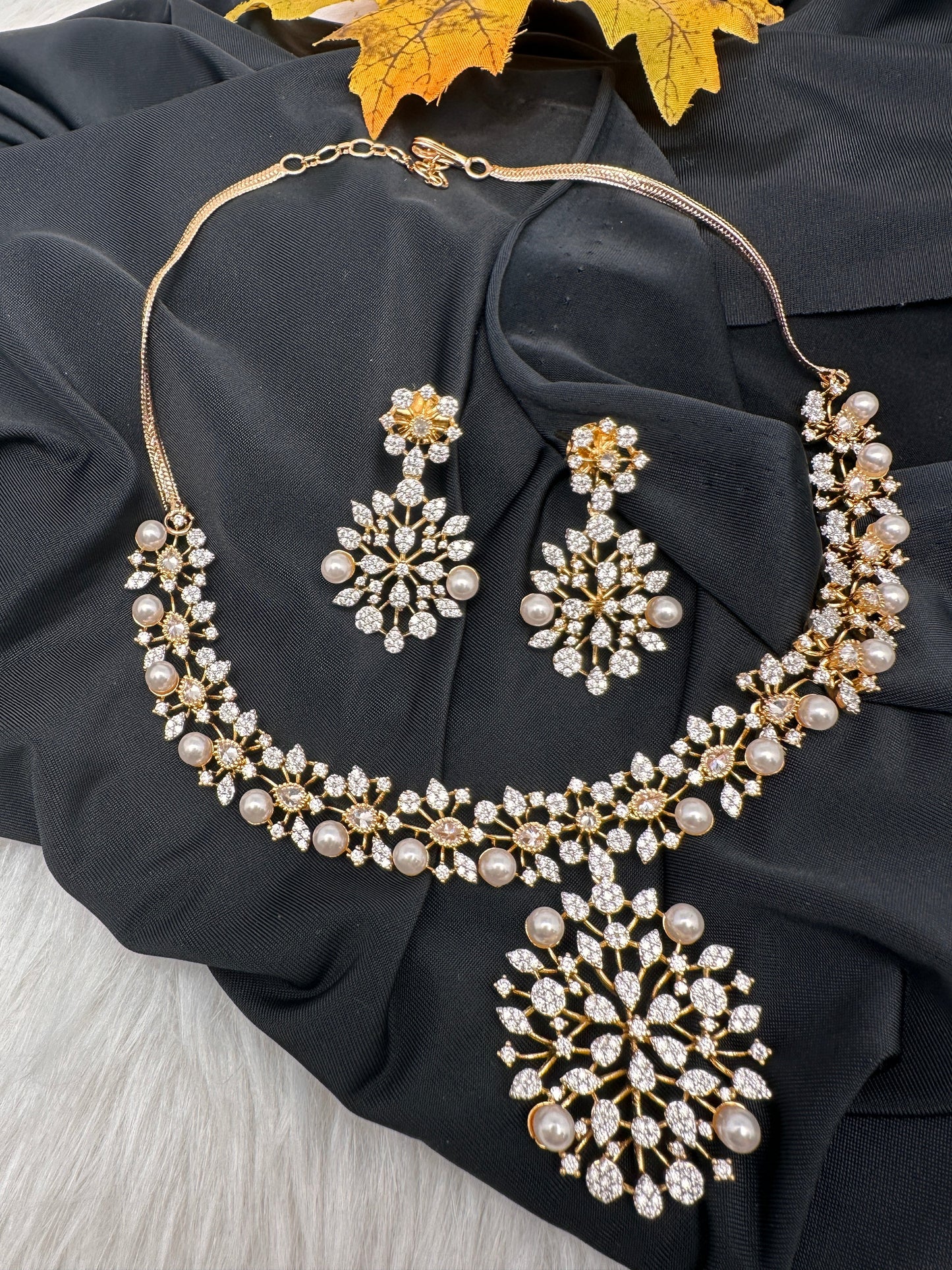 Gold Pearl Necklace