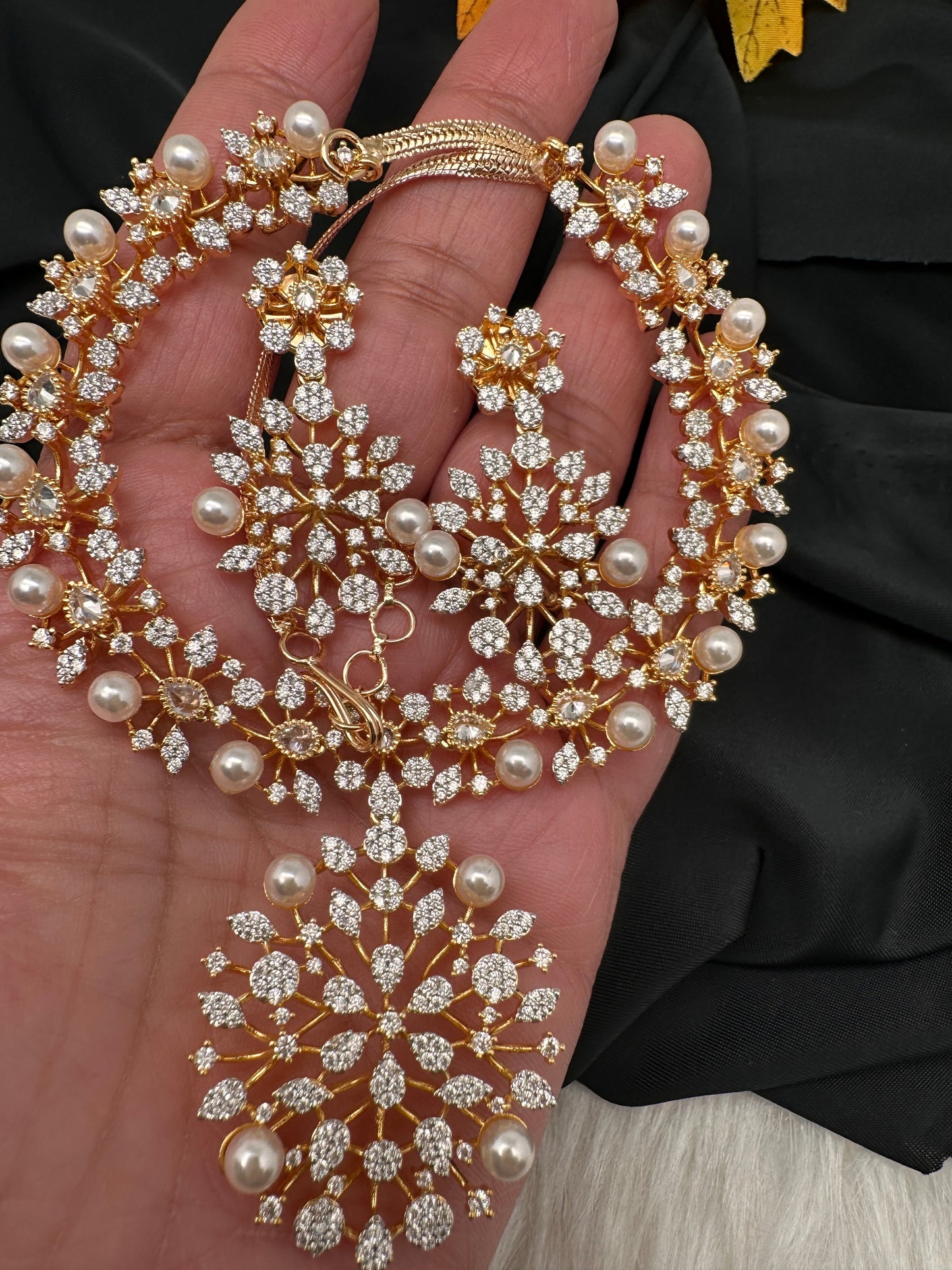 Gold Pearl Necklace