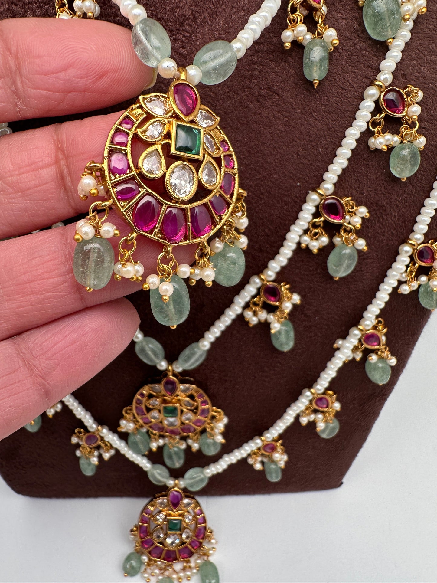 Teen Lada Multi Layer Pearl Necklace