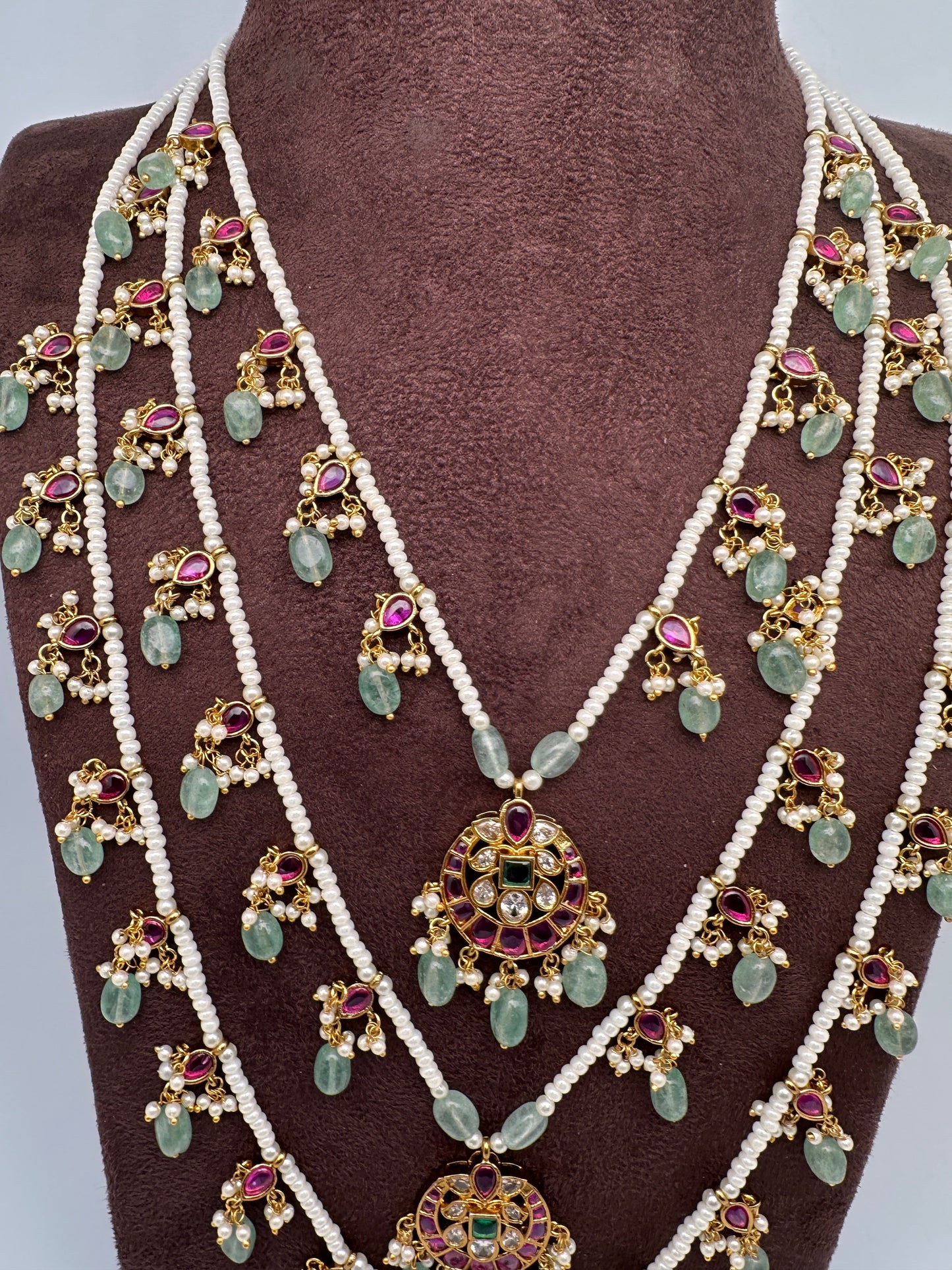 Teen Lada Multi Layer Pearl Necklace