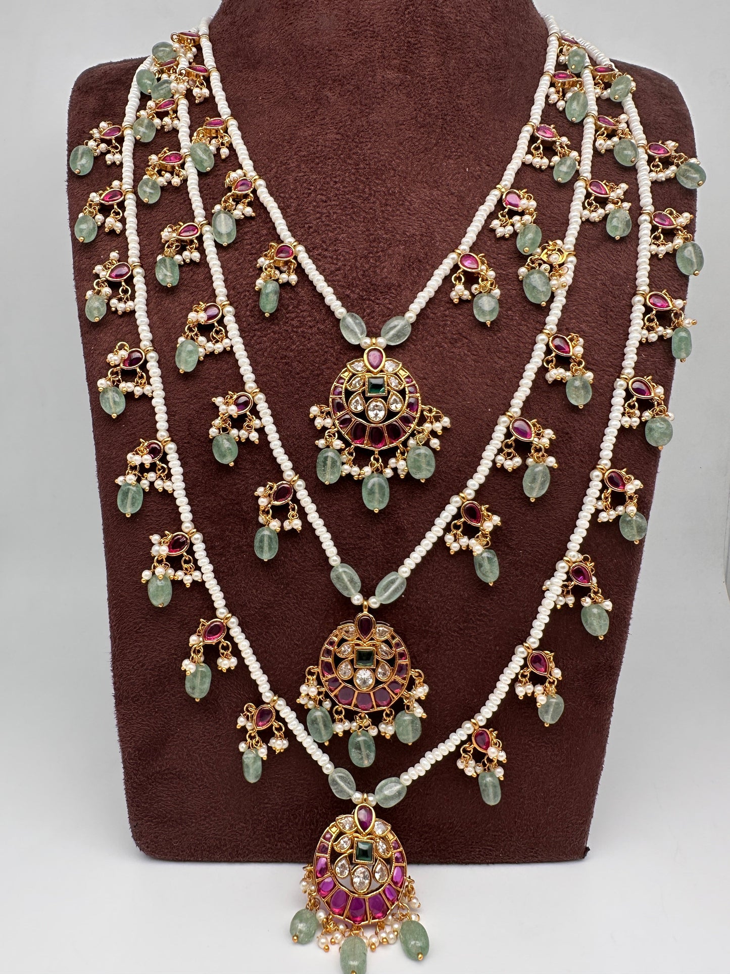 Teen Lada Multi Layer Pearl Necklace
