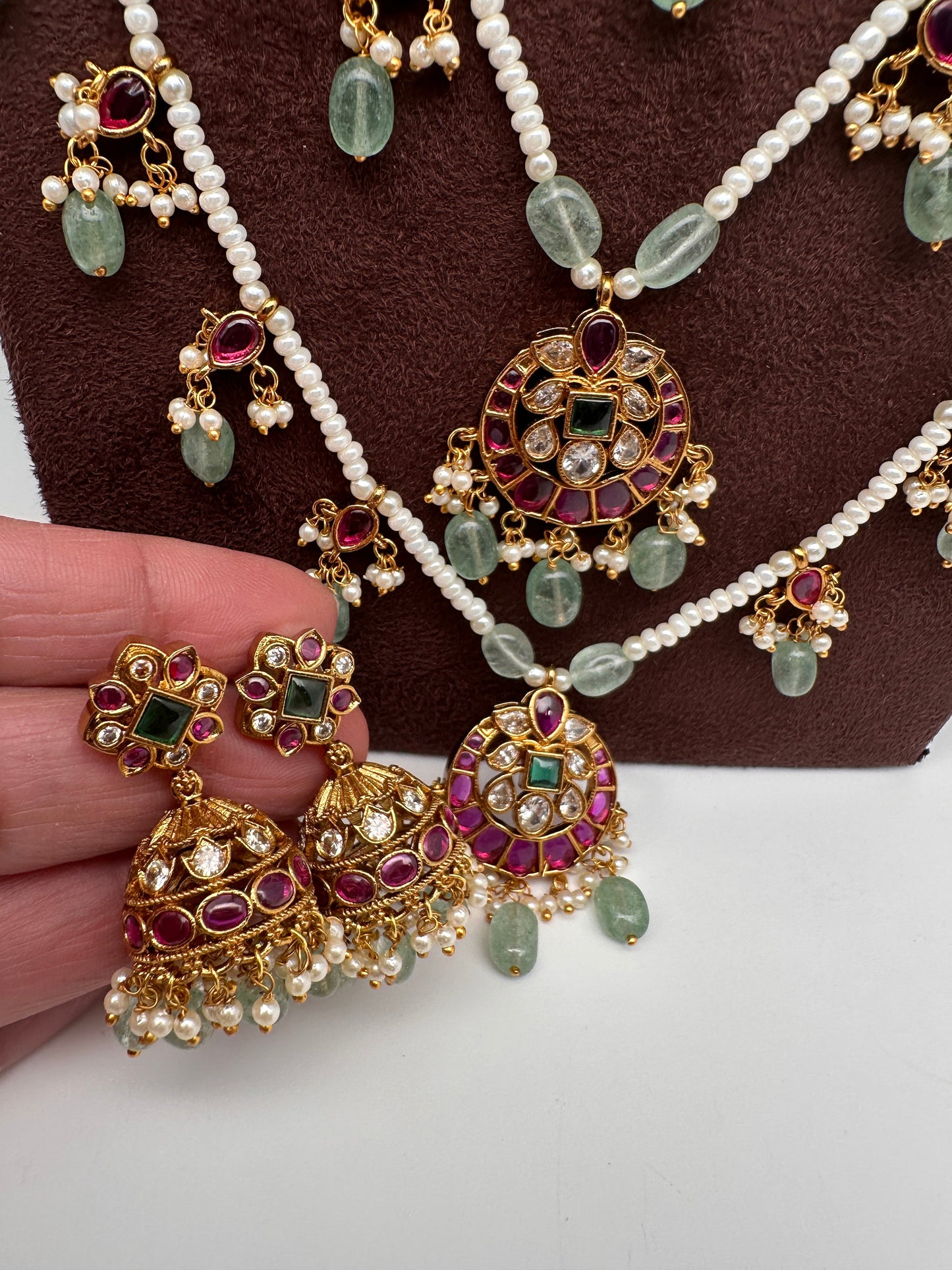 Teen Lada Multi Layer Pearl Necklace