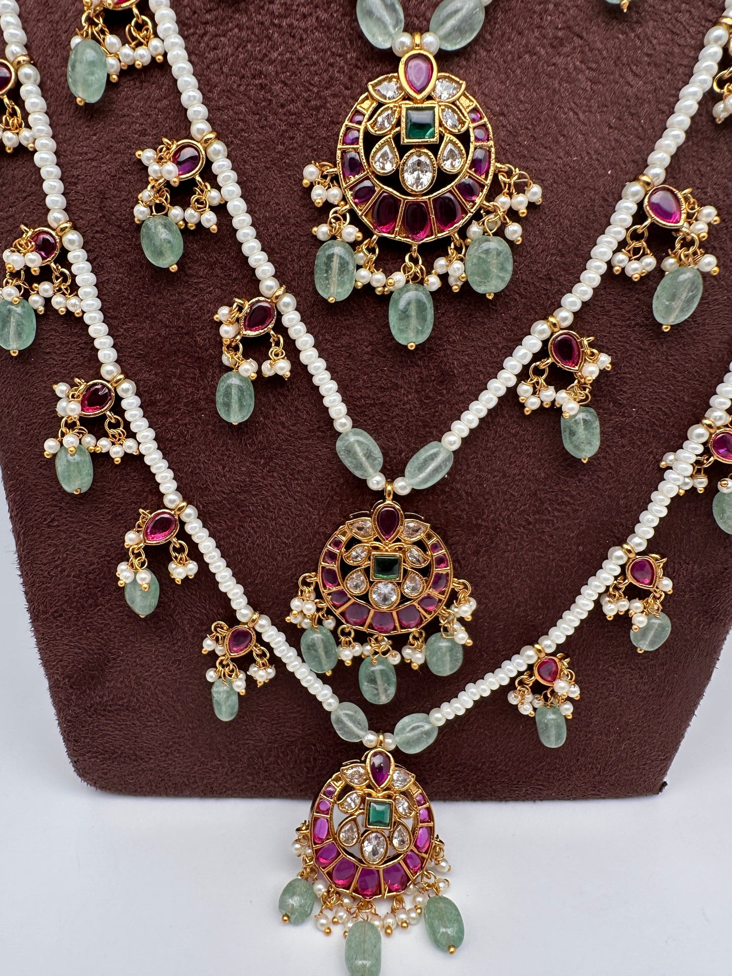 Teen Lada Multi Layer Pearl Necklace