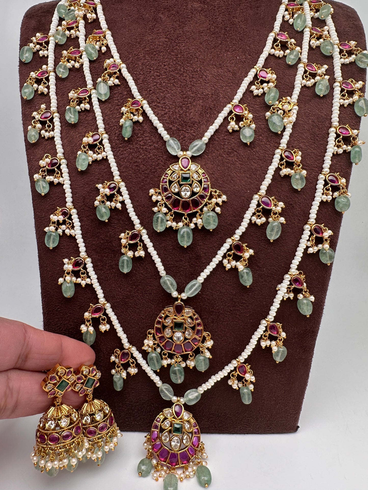 Teen Lada Multi Layer Pearl Necklace