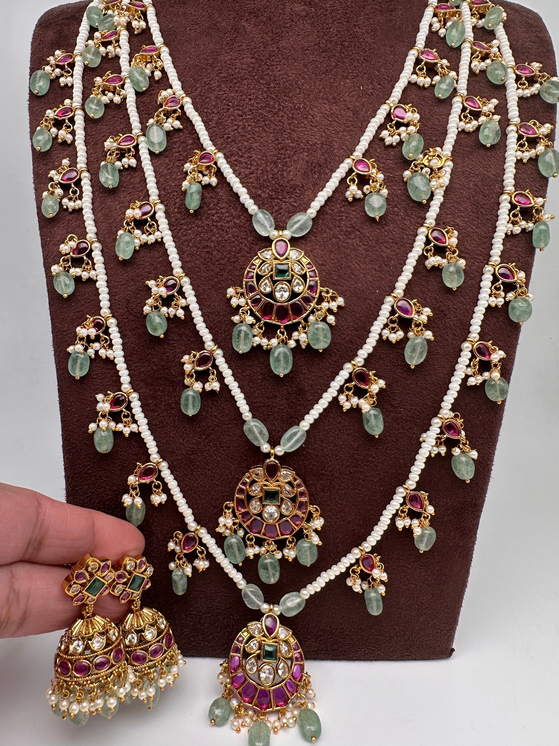 Teen Lada Multi Layer Pearl Necklace