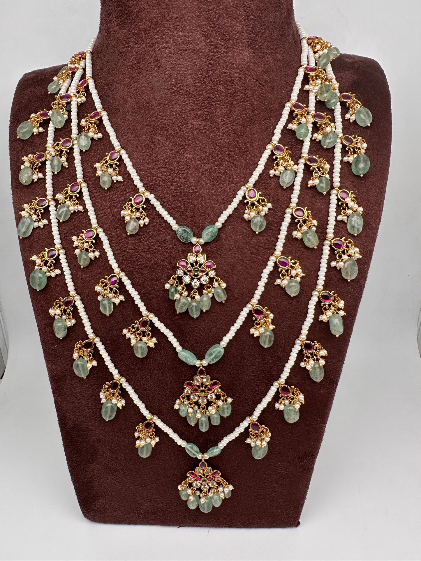 Teen Lada Multi Layer Pearl Necklace
