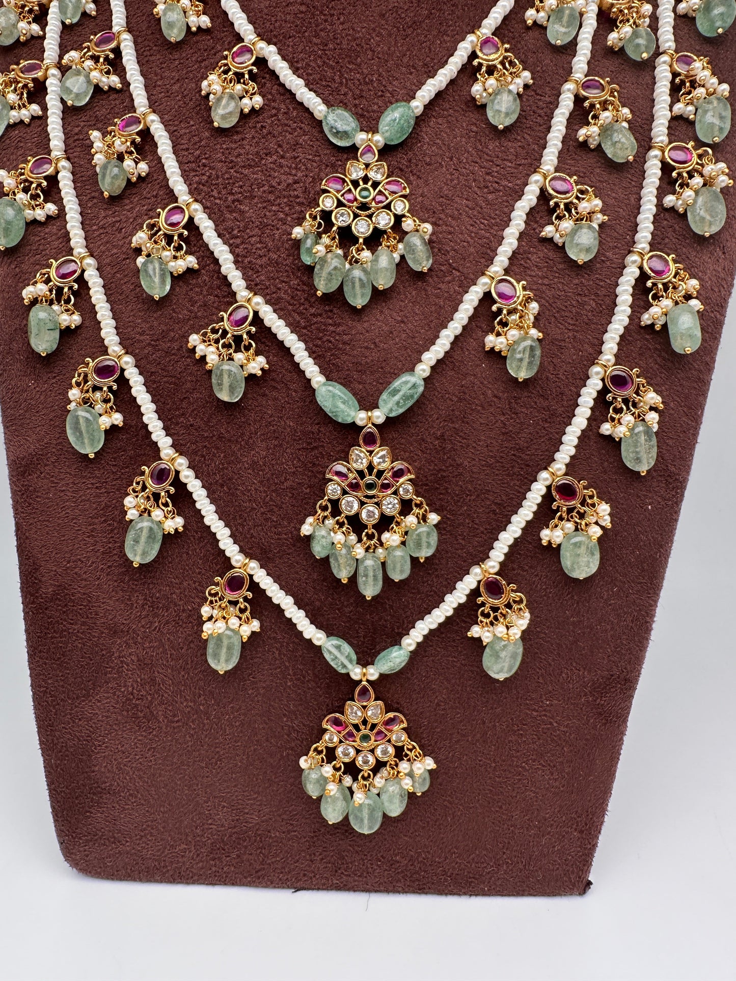 Teen Lada Multi Layer Pearl Necklace