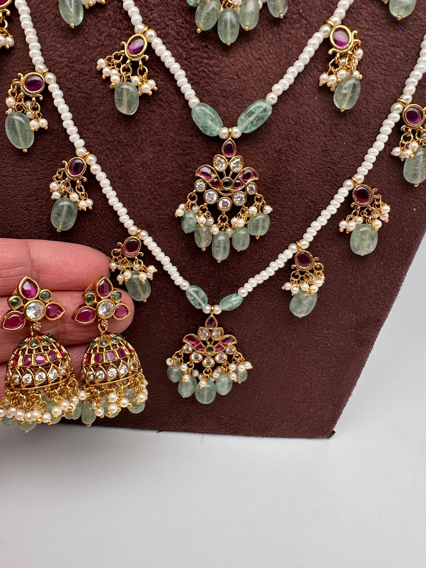 Teen Lada Multi Layer Pearl Necklace