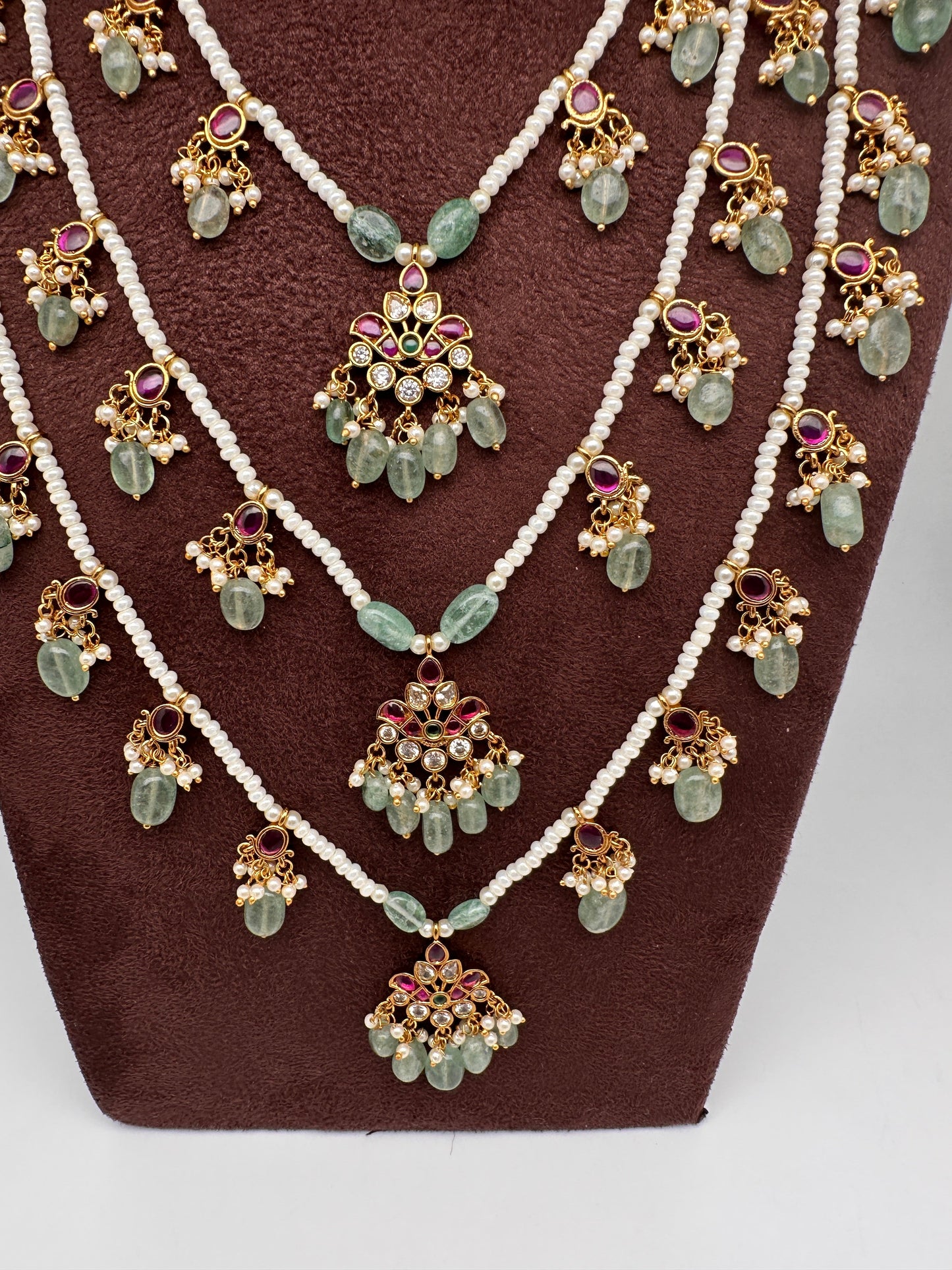 Teen Lada Multi Layer Pearl Necklace