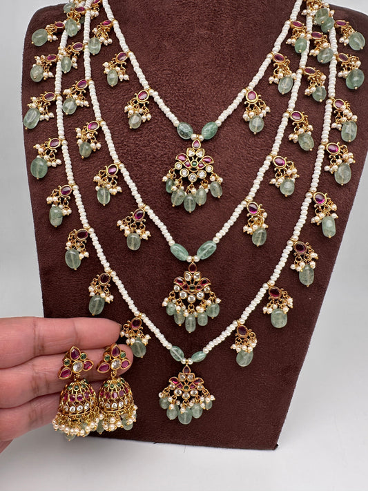 Teen Lada Multi Layer Pearl Necklace