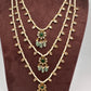 Teen Lada Multi Layer Pearl Necklace - Green
