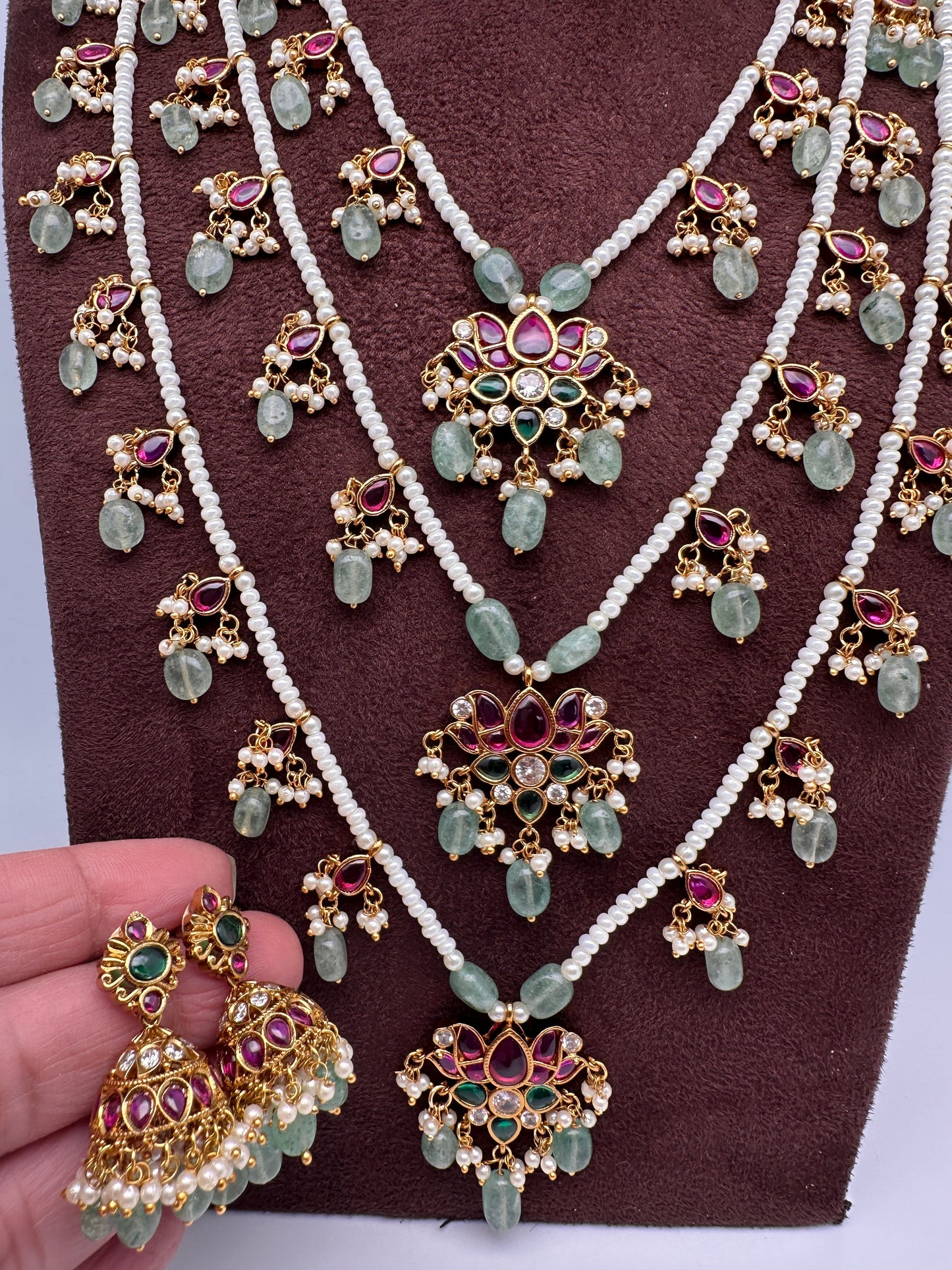 Teen Lada Multi Layer Pearl Necklace