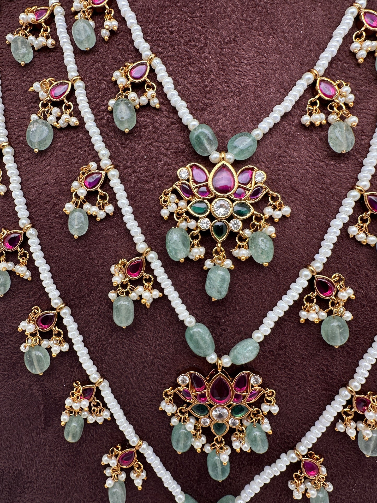 Teen Lada Multi Layer Pearl Necklace