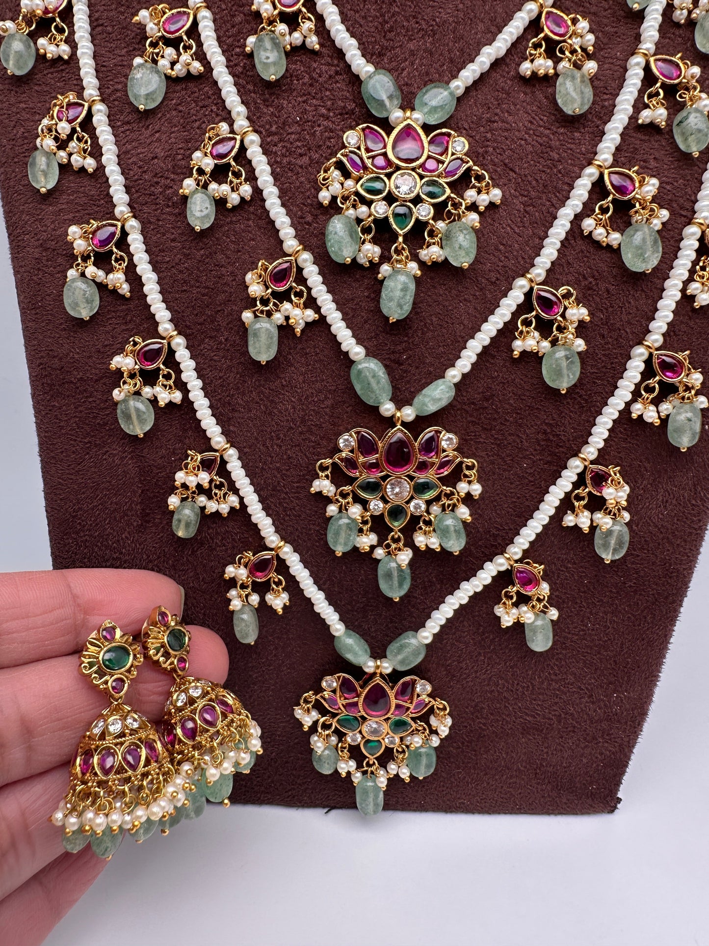 Teen Lada Multi Layer Pearl Necklace