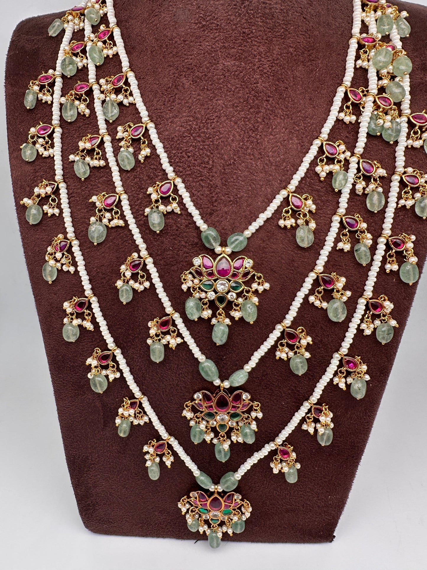Teen Lada Multi Layer Pearl Necklace