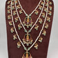 Goddess Lakshmi Teen Lada Multi Layer Pearl Necklace