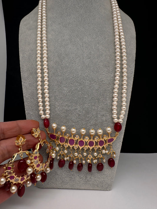 Red Tirmani Pearl Necklace