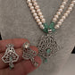 Real Fresh Water Pearls Color Stone Necklace - MintGreen