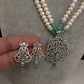 Real Fresh Water Pearls Color Stone Necklace - MintGreen