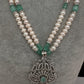 Real Fresh Water Pearls Color Stone Necklace - MintGreen