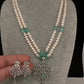 Real Fresh Water Pearls Color Stone Necklace - MintGreen