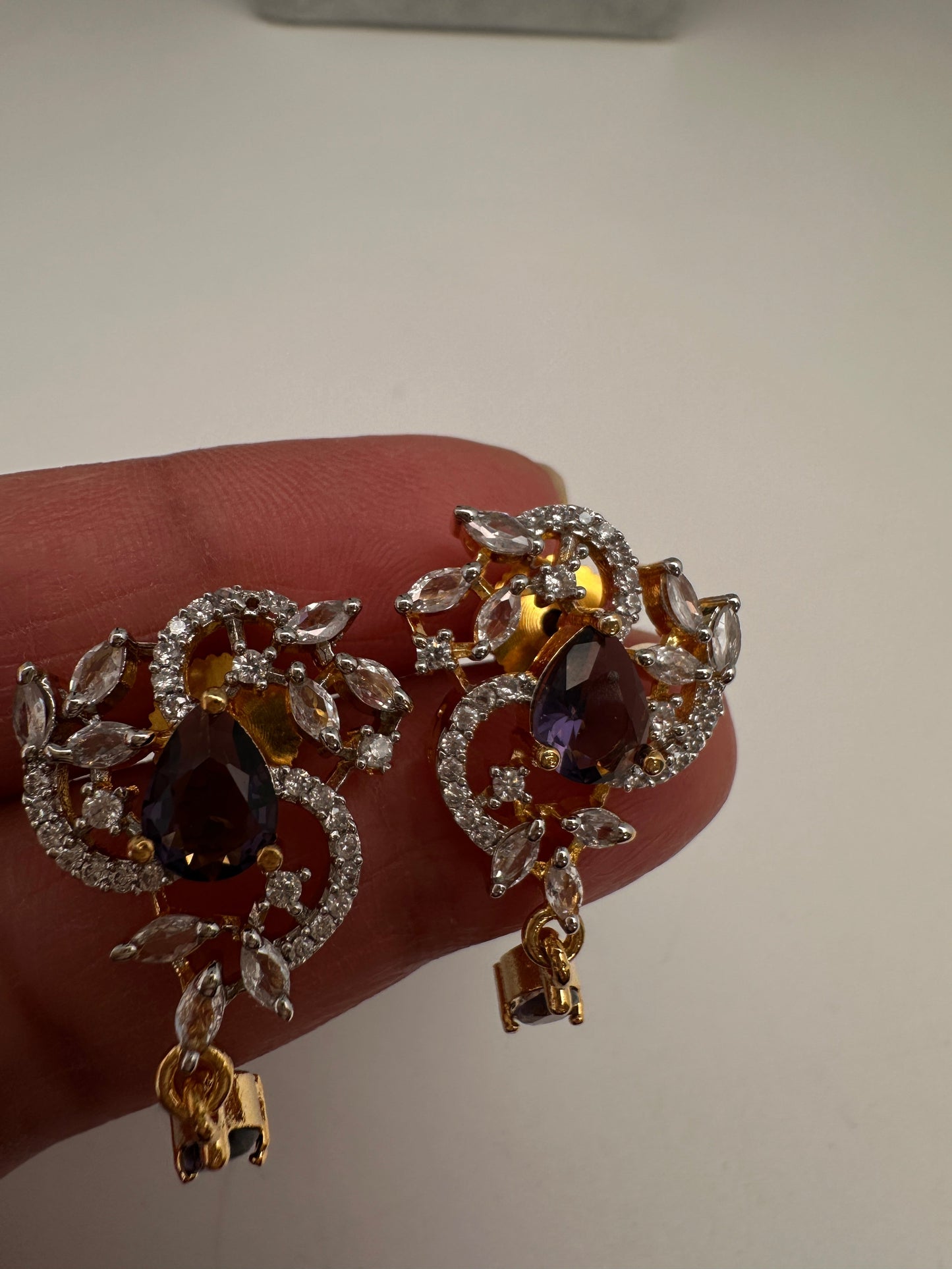 Real Fresh Water Pearls Single Line Color Stone Necklace - 