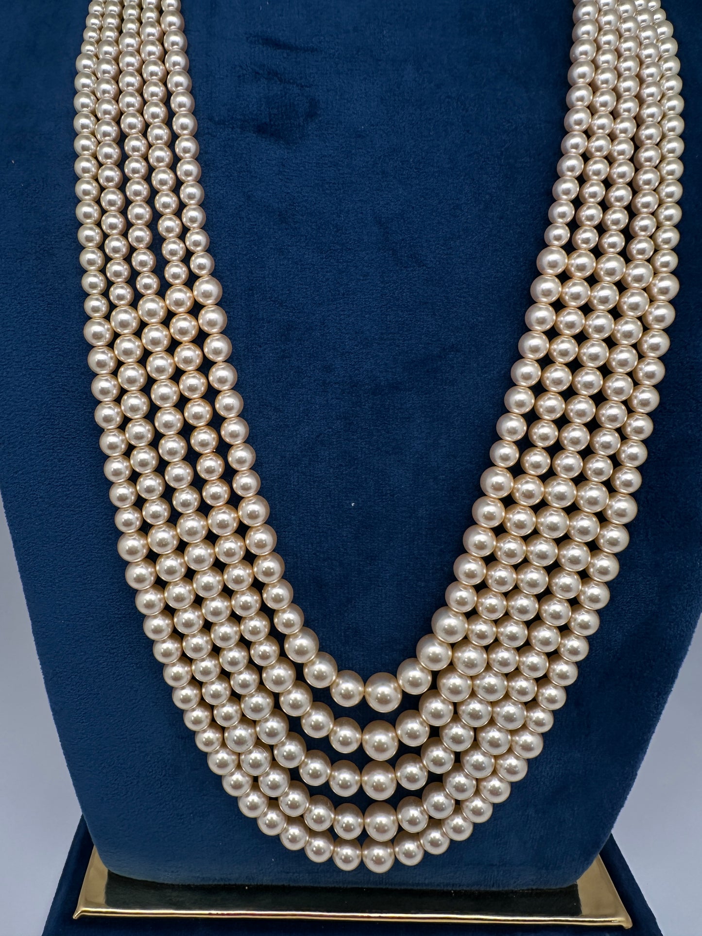 Swaroski Pearls Multi Layer Necklace - 