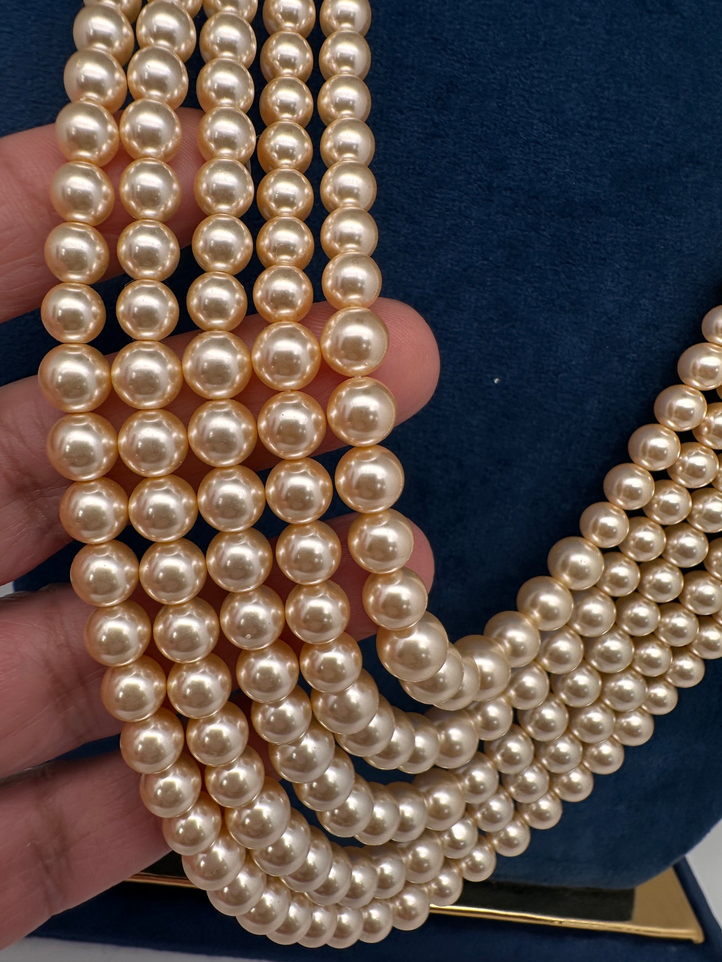 Swaroski Pearls Multi Layer Necklace - 