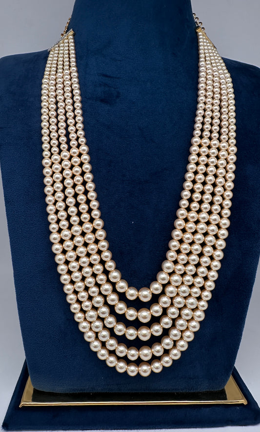 Swaroski Pearls Multi Layer Necklace - 