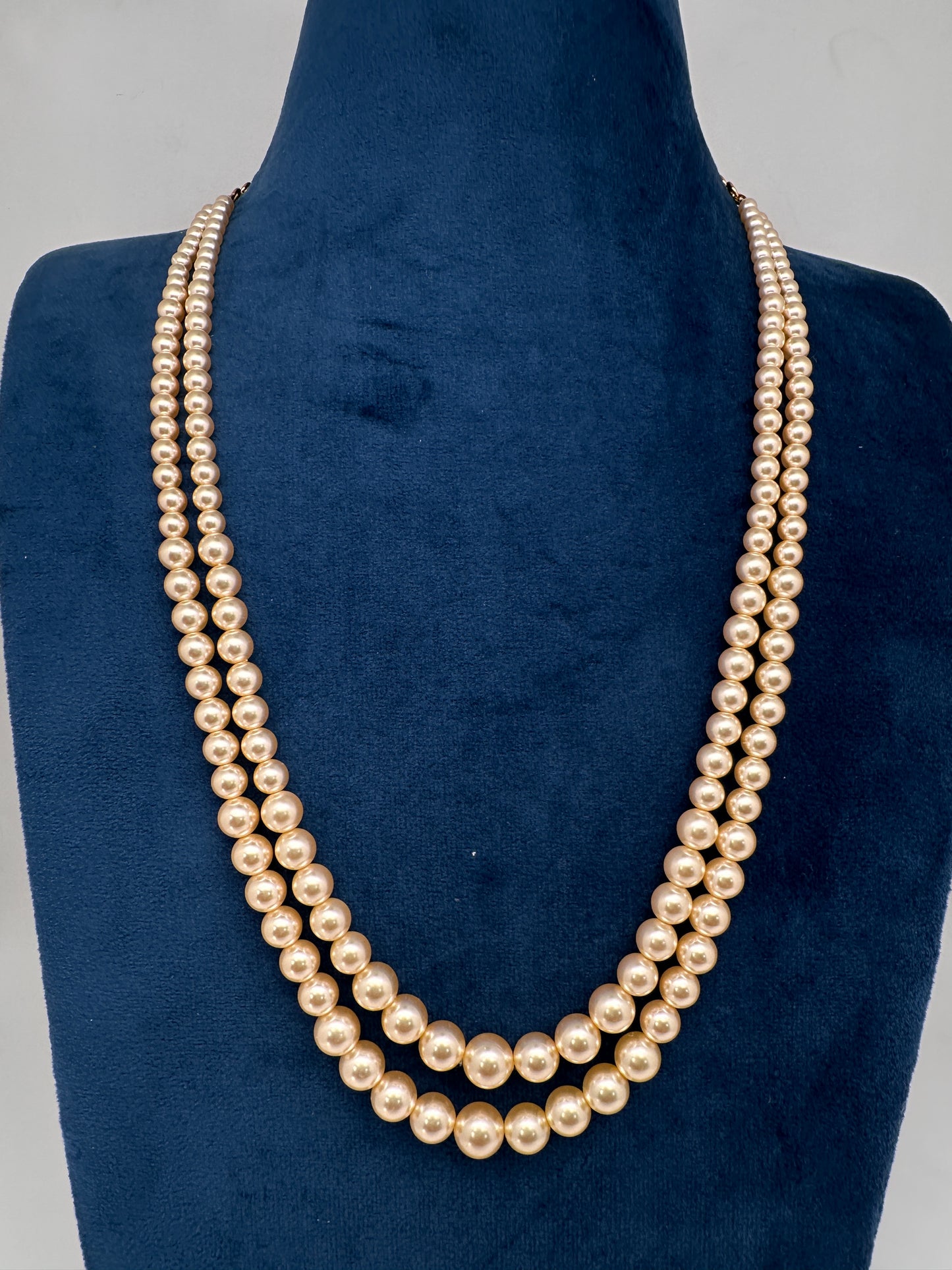 Swaroski Pearls Double Layer Necklace - 