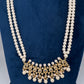 Tirmani Pearl Necklace With Chandballi Earrings - Clear