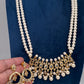 Tirmani Pearl Necklace With Chandballi Earrings - Clear
