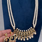 Tirmani Pearl Necklace With Chandballi Earrings - Clear