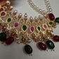 Tirmani Pearl Necklace With Chandballi Earrings - Multi